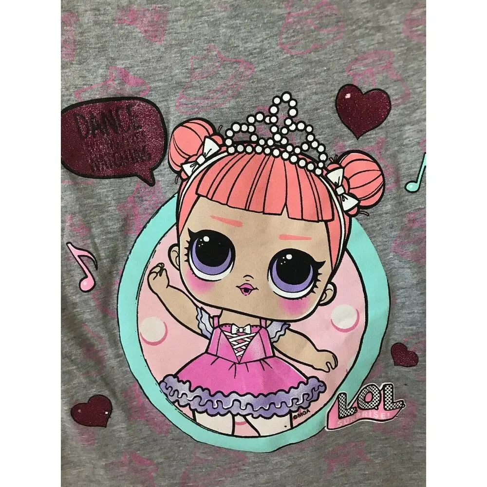 LOL Surprise Sparkle Glitter Center Stage Short Sleeve T Shirt Top Size M 5/6